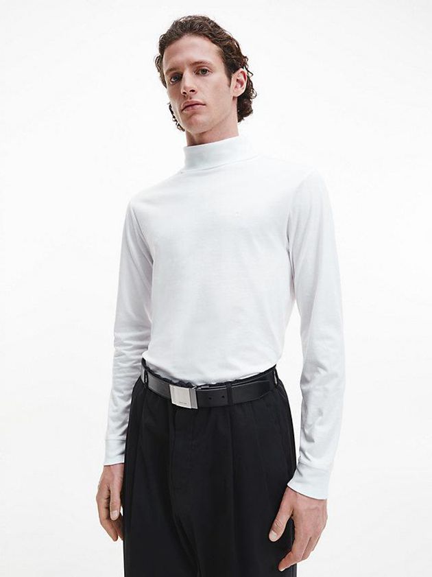 Calvin Klein USA Roll Neck Mens Top White 2304785-JU